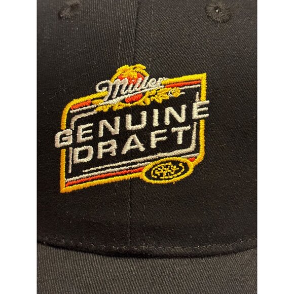 Miller Genuine Draft Adjustable Black Baseball Cap By Acme - Picture 2 of 8